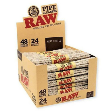 [RAW HEMP PIPE CLEANERS 48] Raw Hemp Bristle Pipe Cleaners - 48ct