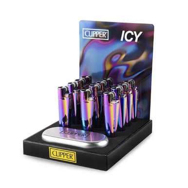 [CLIPPER METAL ICY] Clipper Full Metal Icy Lighters - 12ct