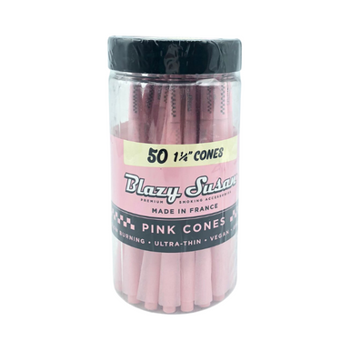 [BLAZY SUSAN 11/4 CONES 50] Blazy Susan 1 1/4 Pink Pre-Rolled Cones - 50ct