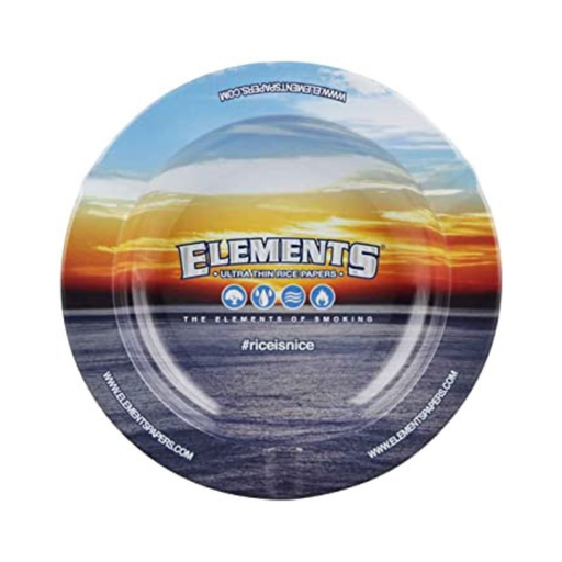 [ELEMENTS ROUND TRAY] Elements Blue 5.5″ Round Metal Ashtray