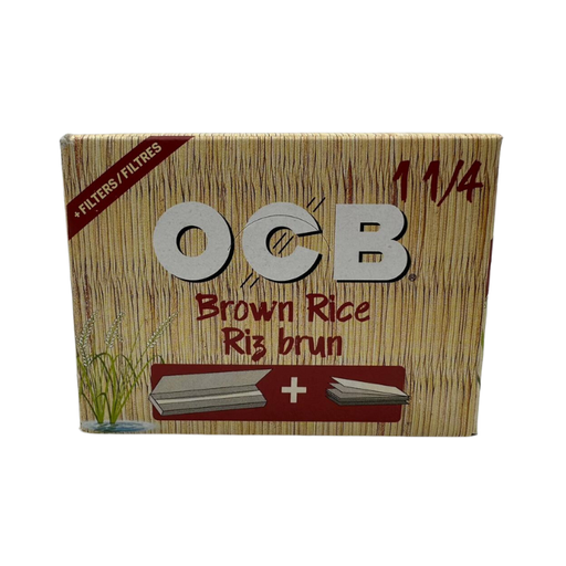 [OCB RICE P&F] OCB Brown Rice 11/4 Rolling Paper and Filters - 50ct