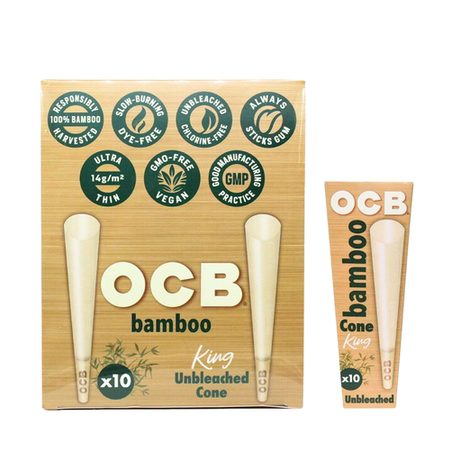 [OCB BAMBOO KSS CONES 12] OCB Bamboo King Size Pre Rolled Cones - 12ct