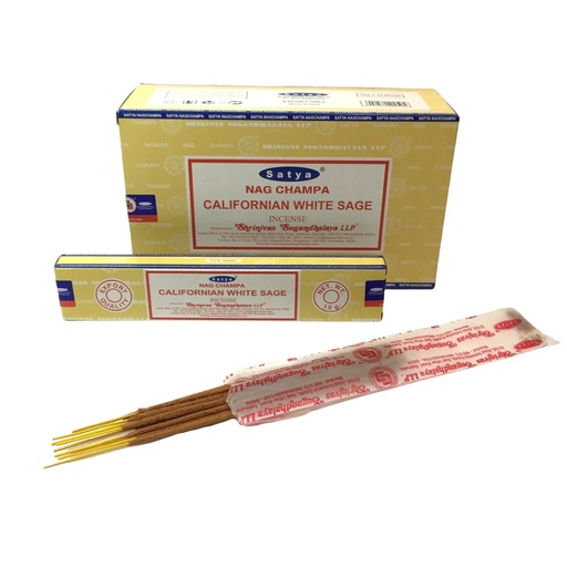 SAI CALIFORNIA SAGE] Satya Sai Baba 15g Incense Stick - 12ct (California White Sage)