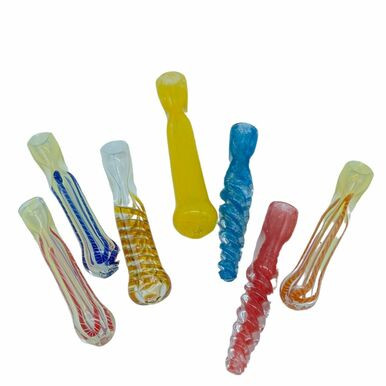 [ONEHITTER-35-4CT] 3.5" Glass One Hitters - 4ct