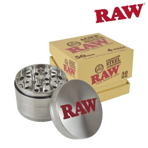 [RAW STEEL GRINDER 50MM] Raw Stainless Steel 50mm 4pc Grinder