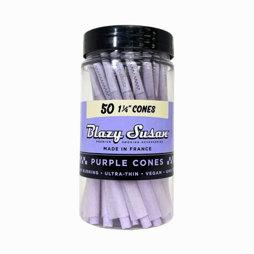 [PURPLE 11/4 CONES 50] Blazy Susan Purple 11/4 Cones - 50ct