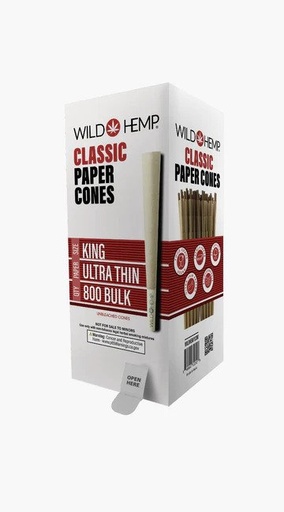 [WH CLASSIC KSS 800] Wild Hemp Classic King Size Bulk Pre Rolled Cones - 800ct
