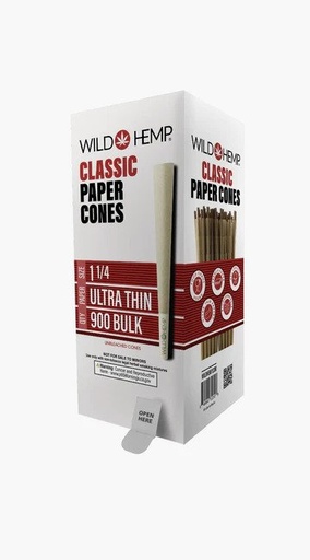[WH CLASSIC 11/4 900] Wild Hemp Classic 11/4 Bulk Pre Rolled Cones - 900ct