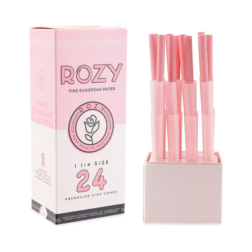 [ROZY 11/4 CONES 24] Rozy Pink 11/4 Pre Rolled Cones - 24ct
