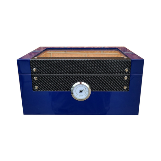 [BLUE BUTTON HUMIDOR] Just Cigars Blue Button Humidor