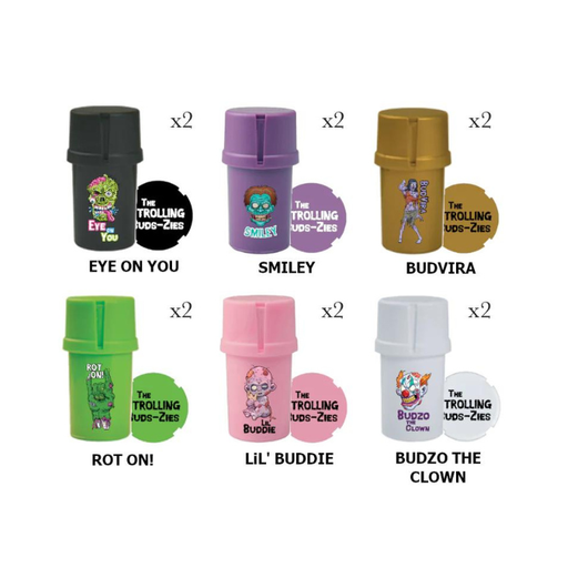 [MPN#1096] Medtainer Strolling Budzies Collection Grinders - 12ct