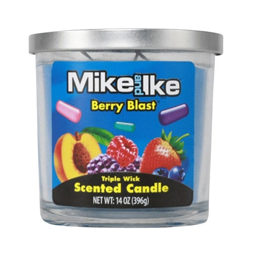 [BERRY BLAST CANDLE 14OZ] Mike and Ike Berry Blast 3 Wick Scented Candle - 14oz