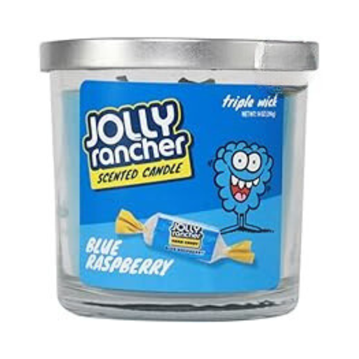 [JR BLUE RASP CANDLE 14OZ] Jolly Rancher Blue Raspberry 3 Wick Scented Candle - 14oz