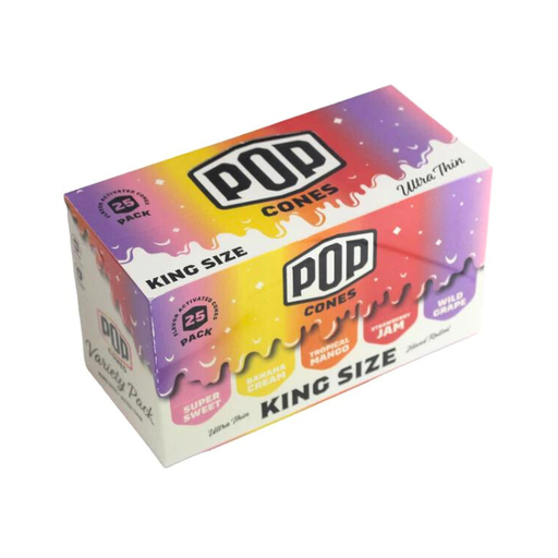 [PC KS UT VARIETY 25] Pop Cones King Size Ultra Thin Variety Pack Pre-rolled Cones - 25ct
