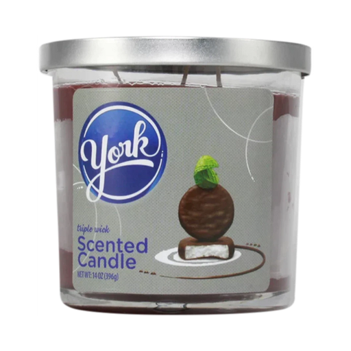 [YORK PEPPERMINT CANDLE 14OZ] York Peppermint Patty 3 Wick Scented Candle - 14oz