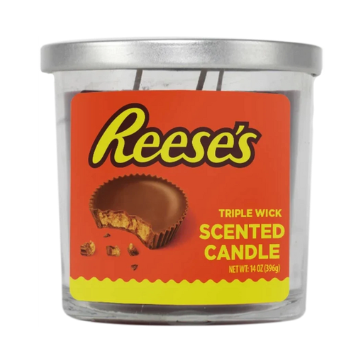[PEANUT BUTTER CANDLE 14OZ] Reese's Peanut Butter 3 Wick Scented Candle - 14oz