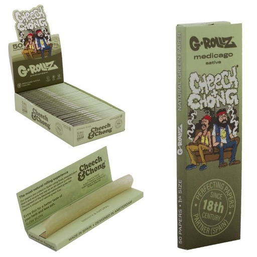 [CC307A] G-Rollz Cheech and Chong ' Couch' 11/4 Extra Thin Rolling Paper - 25ct