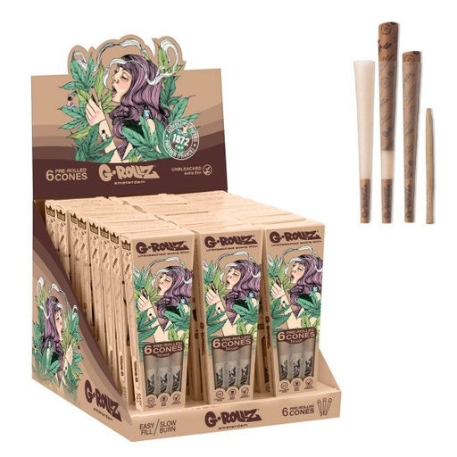[GR1171QA] G-Rollz Collector 'Colossal Dream' Unbleached 11/4 Hemp Pre-rolled Cones - 24ct