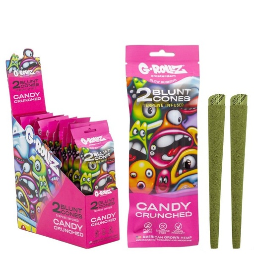 [GR1546D] G-Rollz 2x 'Candy Crunched' Terpene-infused Pre-rolled Hemp Cones - 12ct
