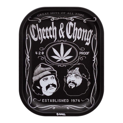 [CC3300J] G-Rollz Cheech & Chong Greatest Hits Metal Rolling Tray - Small