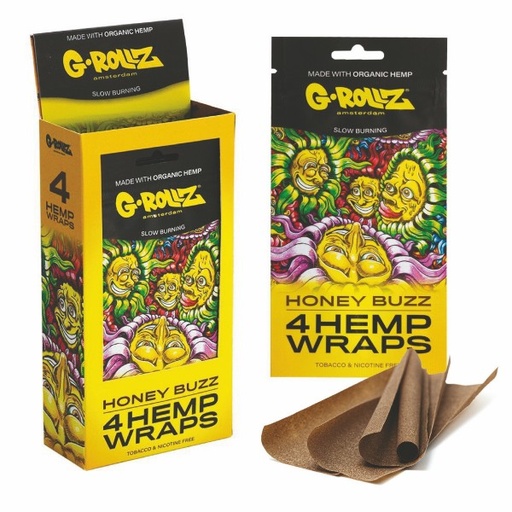 [DK1516J] G-Rollz 4 x Honey Flavored Hemp Wraps Flavored Hemp Wraps - 15ct