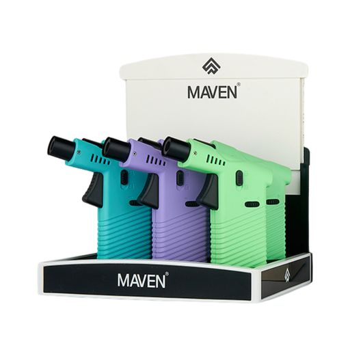 [MAVEN CANNON BGP 6] Maven Cannon Torch Pocket Lighter (Blue/Green/Purple) - 6ct