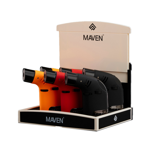 [MAVEN TUSK ORB 6] Maven Tusk Torch Pocket Lighter - 6ct (Orange/Red/Black)