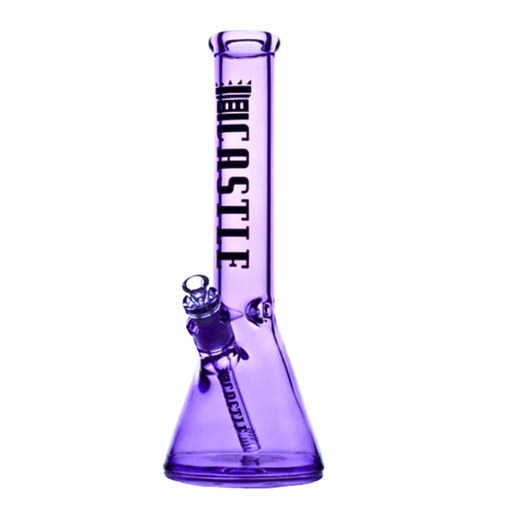 14" 7mm Electroplated Castle Glass Bong
