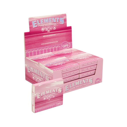 [ELEM PINK TIPS 20] Elements Pink Pre-Rolled Tips - 20ct