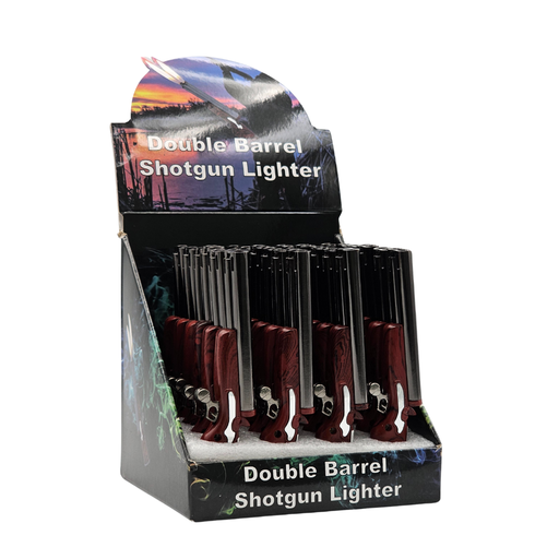 [TECHNO SHOTGUN LIGHTERS 24] Techno Double Barrel Shotgun Lighters - 24ct