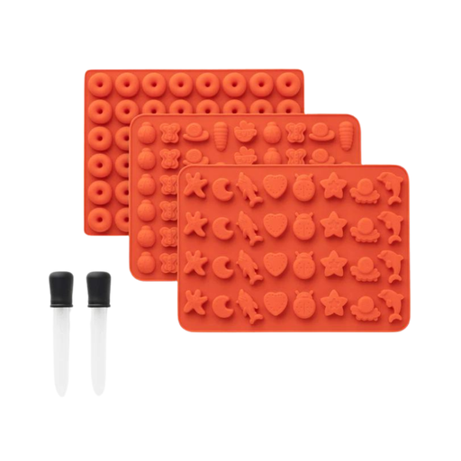 [ONGROK MINI MOLD KIT] Ongrok Silicone Mini Candy Mold Kit with Droppers - 3ct