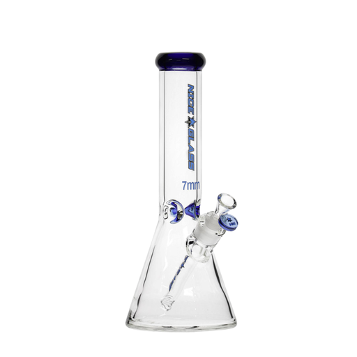 [240A-7] 12" 7mm Nice Glass Beaker Bong