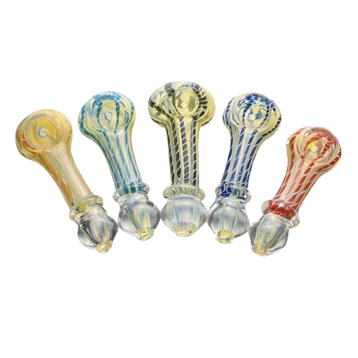 [GHP3 06] 3" Cartel Candy Stripe Glass Hand Pipe - 5ct