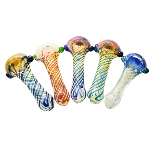 [GHP3 04] 3.5" Cartel Dusty Bubble Bead Hand Pipe - 5ct