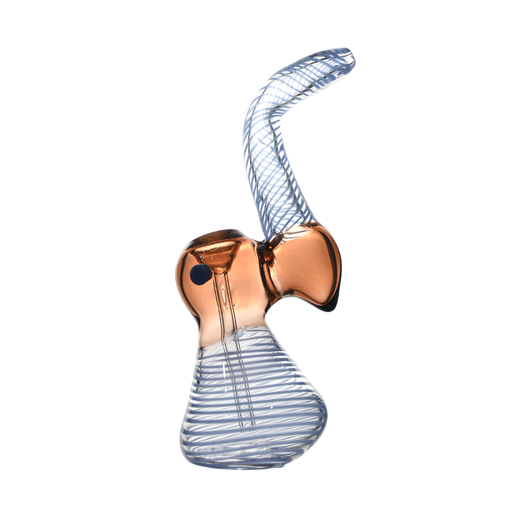 [NB-07-BBCL] 7" Spiral Swirl Glass Bubbler