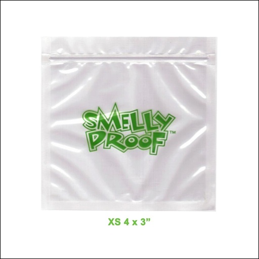 [15-3153] SMELLY PROOF 4 X 3" XS (10 BAGS) - CLEAR