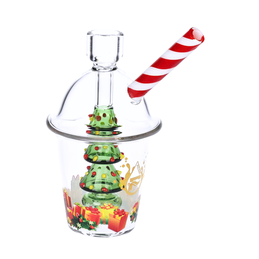 [WP769] 6" Pulsar Christmas Tree Glass Bubbler Pipe