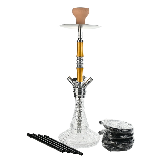 18.5" Arsenal 4 Hose Carbon Fibre Hookah