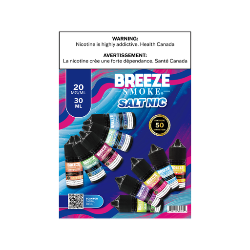 [BREEZE S50 FLAVOUR MENU] (Marketing Material) Breeze S50 20mg Salt Nic E-Liquid Flavour Menu