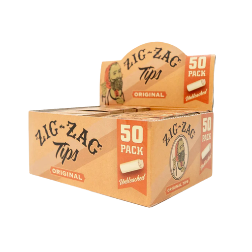 [ZZ101117] Zig Zag Original Unbleached Rolling Tips - 50ct