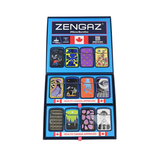 Zengaz Royal (ZL-12) Series 8 Jet Rubberized Cube Lighters - 48ct