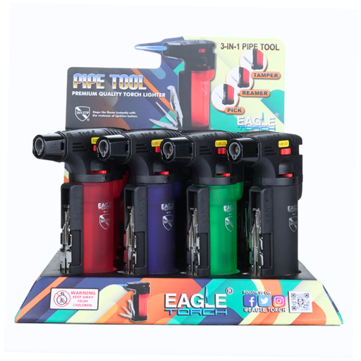 [PT101PT] 4" Eagle Pipe Tool Side Torch Lighter Display (PT101PT) – 12ct