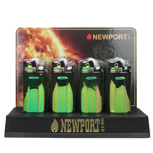 [NZL123] Newport Zero Icy Green Jet Flame Lighter - 6ct