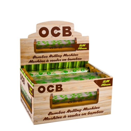 [OCBBMB110] OCB Slim 110mm Bamboo Rolling Machine - 6ct