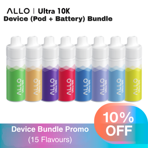 [DEVICE BUNDLE ALLO ULTRA 10K ON] [ON] (Device Bundle) Allo Ultra 10K Puffs Hybrid Disposable - 15 Flavour Devices  x 1 Display