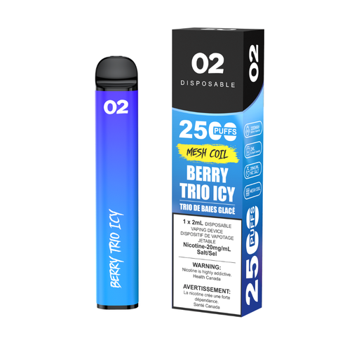 [ON] O2 2500 Puffs 2mL Disposable Vape - 10ct